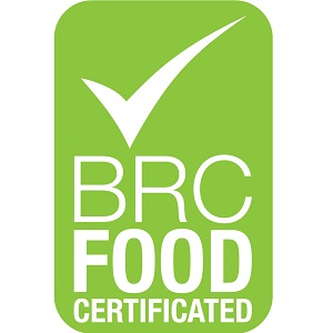 Certified as company compliant with BRC Issue 6 Global Standard for Food Safety by Lloyd’s Register Quality Assurance (LRQA)